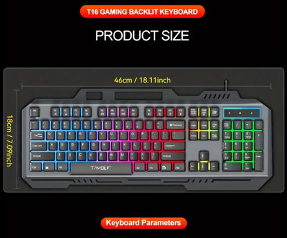 T-Wolf mechanical gaming keyboard